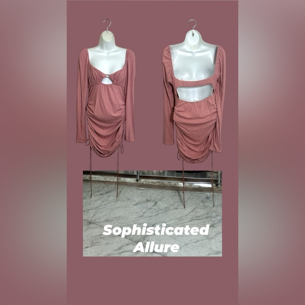 Pretty Polly Mauve Ruched Dress